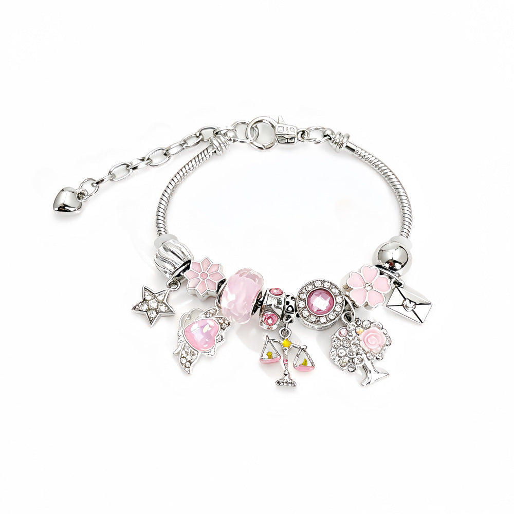 New Style Constellation Bracelet For Women With Crystal Pendant In Zinc Alloy