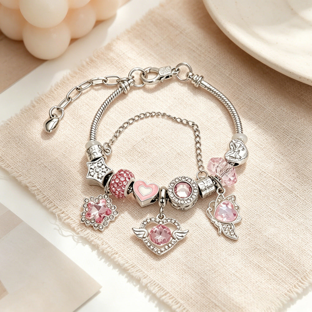 Magic Wand Tassel Bracelets For Women In New Style With Stainless Steel Snake Chain