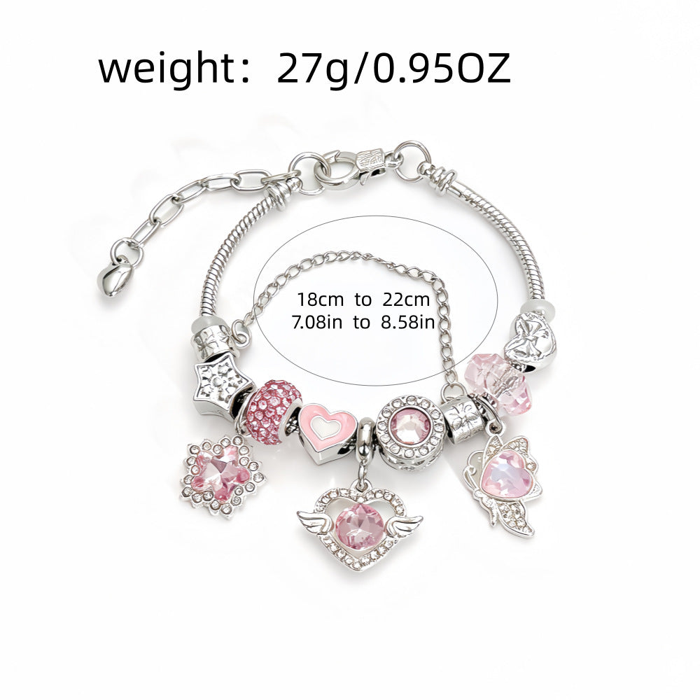 Magic Wand Tassel Bracelets For Women In New Style With Stainless Steel Snake Chain