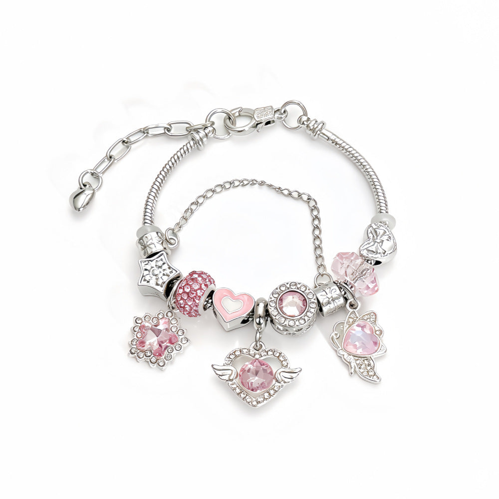 Magic Wand Tassel Bracelets For Women In New Style With Stainless Steel Snake Chain