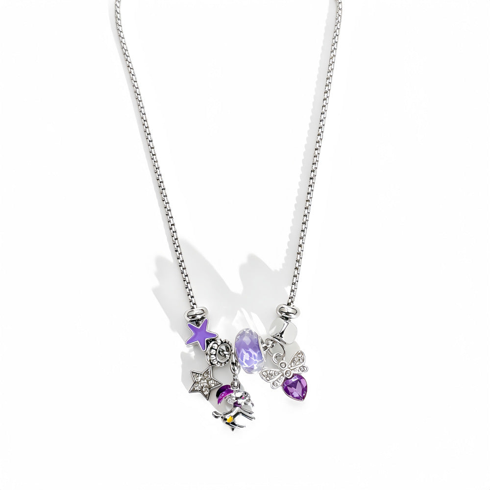 New Style Constellation Bracelet For Women With Crystal Pendant In Zinc Alloy