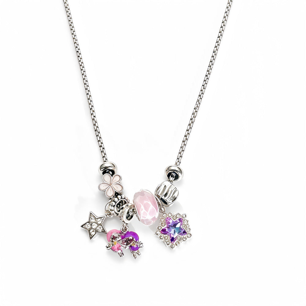 New Style Constellation Bracelet For Women With Crystal Pendant In Zinc Alloy