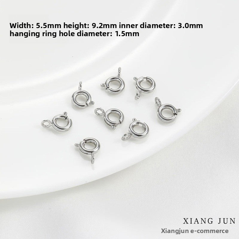 6 Mm Diameter Alloy Lobster Clasp With 18K Real Gold Plated Electroplated Finish For Jewelry Making