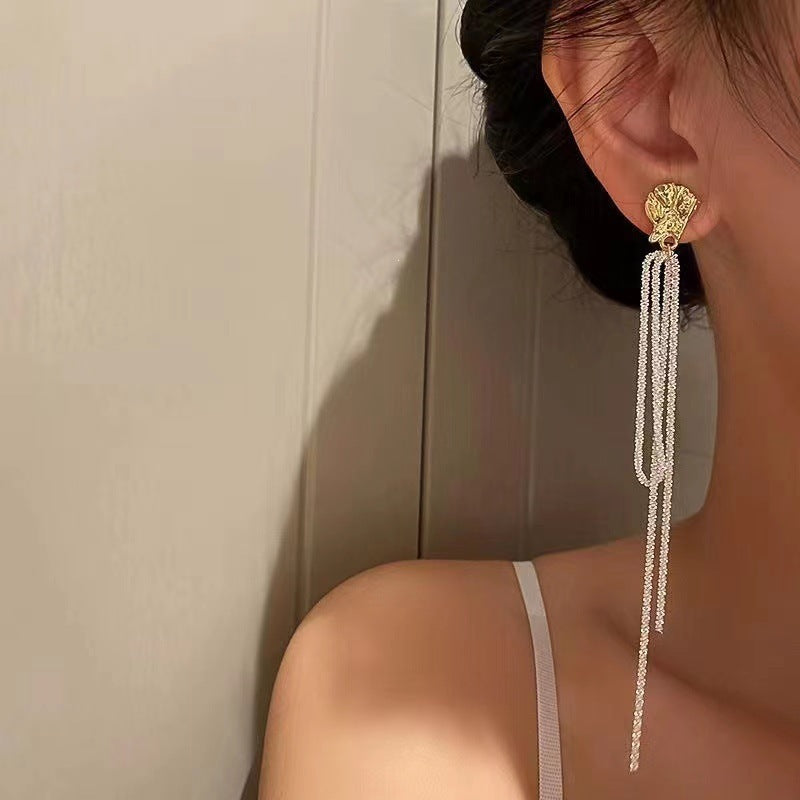 Geometric Earrings For Women In Gold Alloy Featuring 925 Sterling Silver Ear Pins With New Style