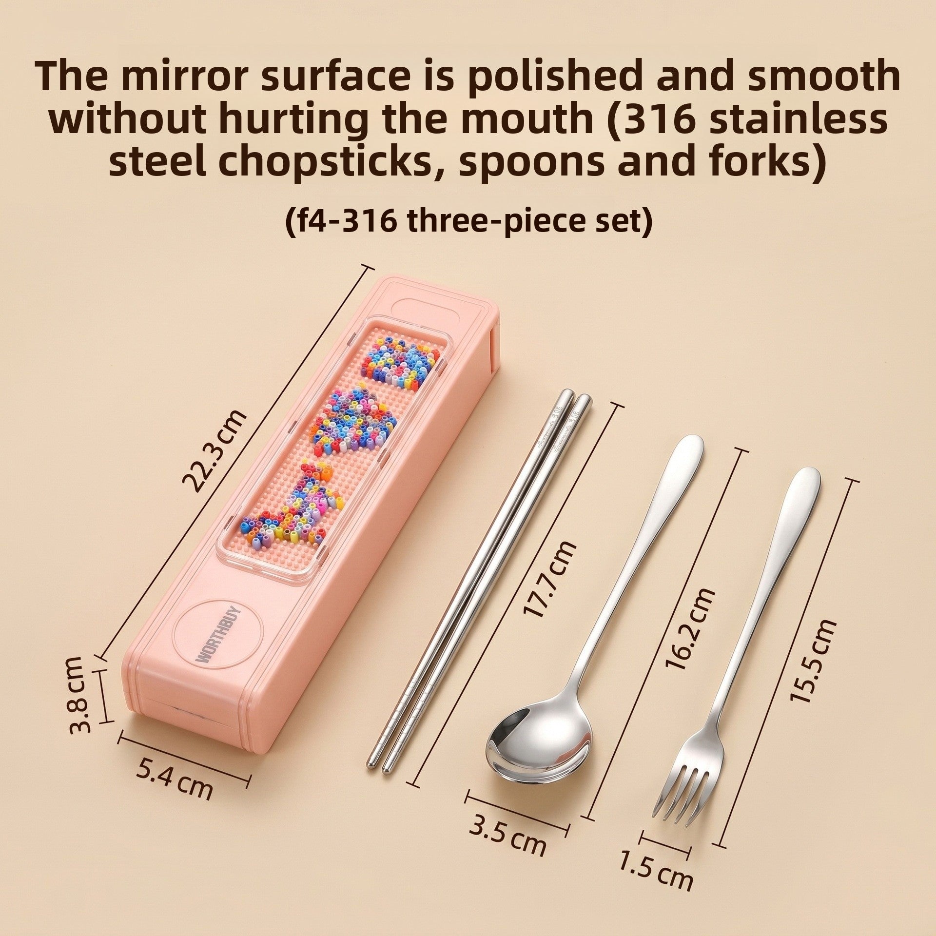Cute Foldable Tableware Featuring Durable 316 Stainless Steel Inner Liner For Portable Kitchen And Drinking Use