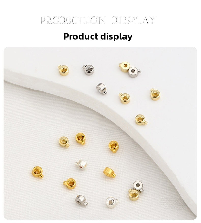 1 PCS 14k Gold Filled Cord End Cap For Jewelry Making, Electroplated Finish In Gold