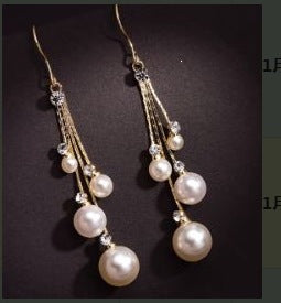 Heart Shape Tassel Drop Earrings For Women In Gold Zinc Alloy Featuring Sweet Style