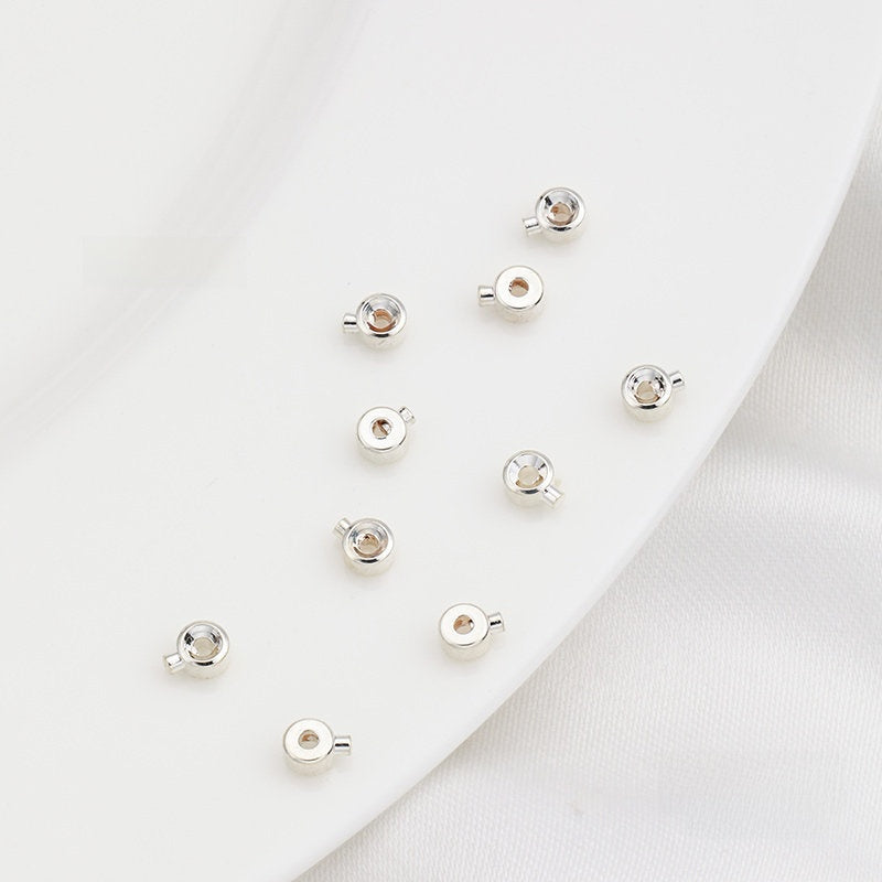 1 PCS 14k Gold Filled Cord End Cap For Jewelry Making, Electroplated Finish In Gold