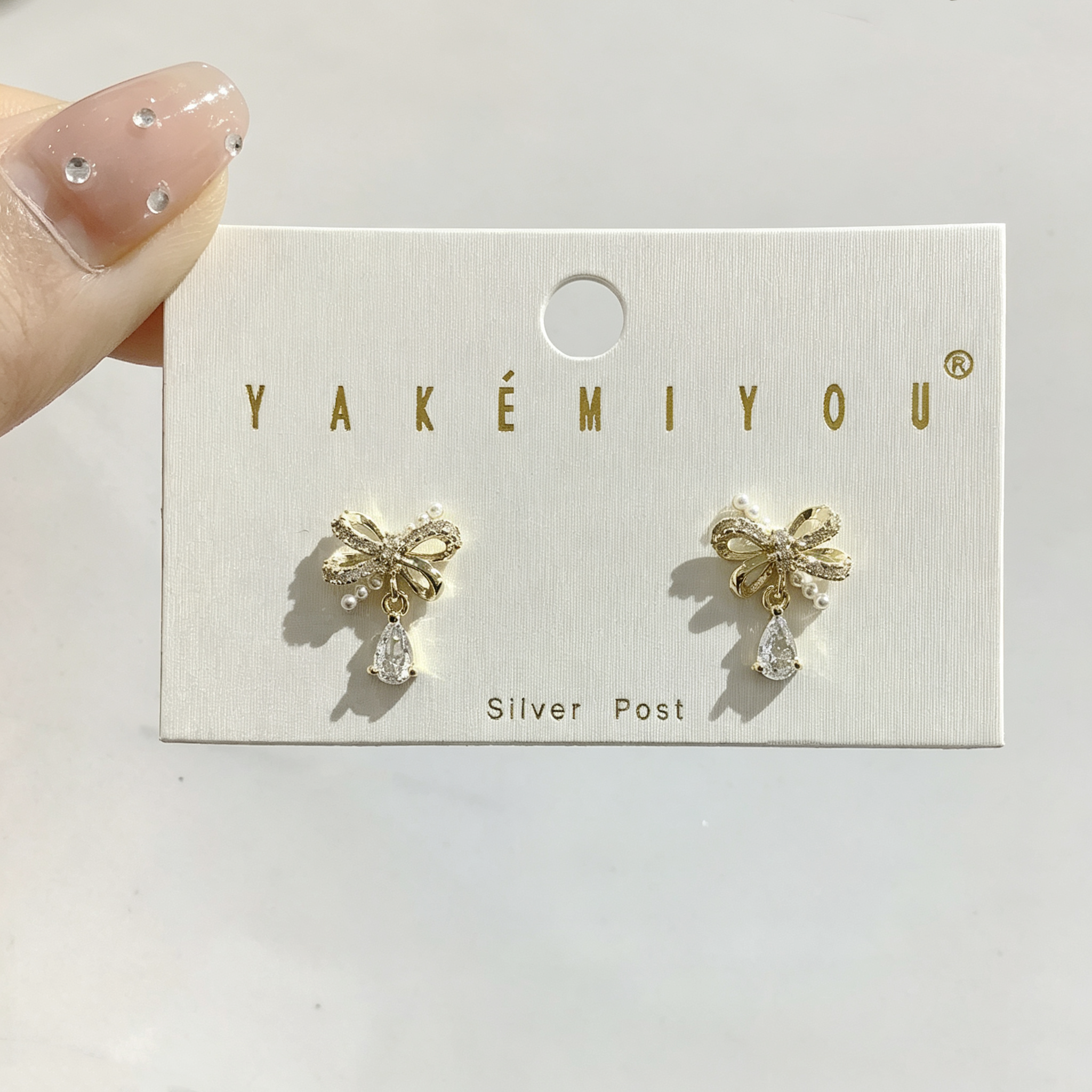 Geometric Electroplated Earrings For Women In Copper With 14K Real Gold Plated Water Plating And Artificial Pearl Inlay