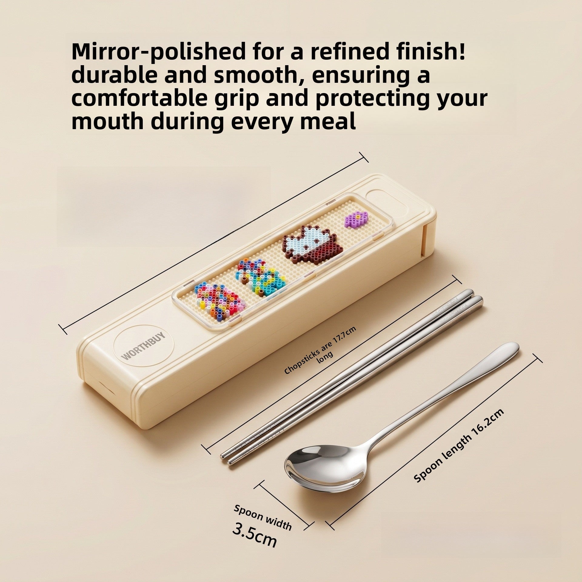 Cute Foldable Tableware Featuring Durable 316 Stainless Steel Inner Liner For Portable Kitchen And Drinking Use