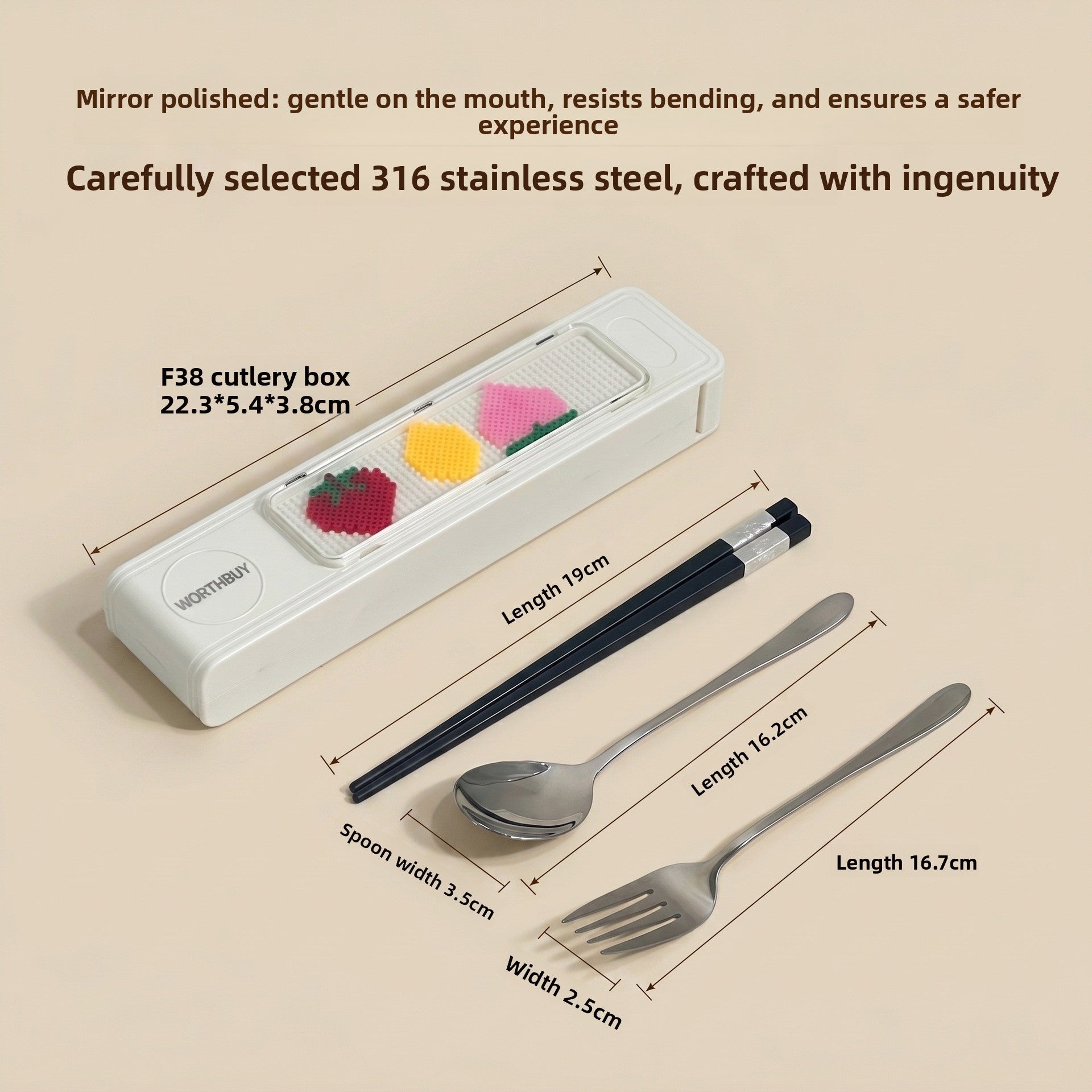 Cute Foldable Tableware Featuring Durable 316 Stainless Steel Inner Liner For Portable Kitchen And Drinking Use