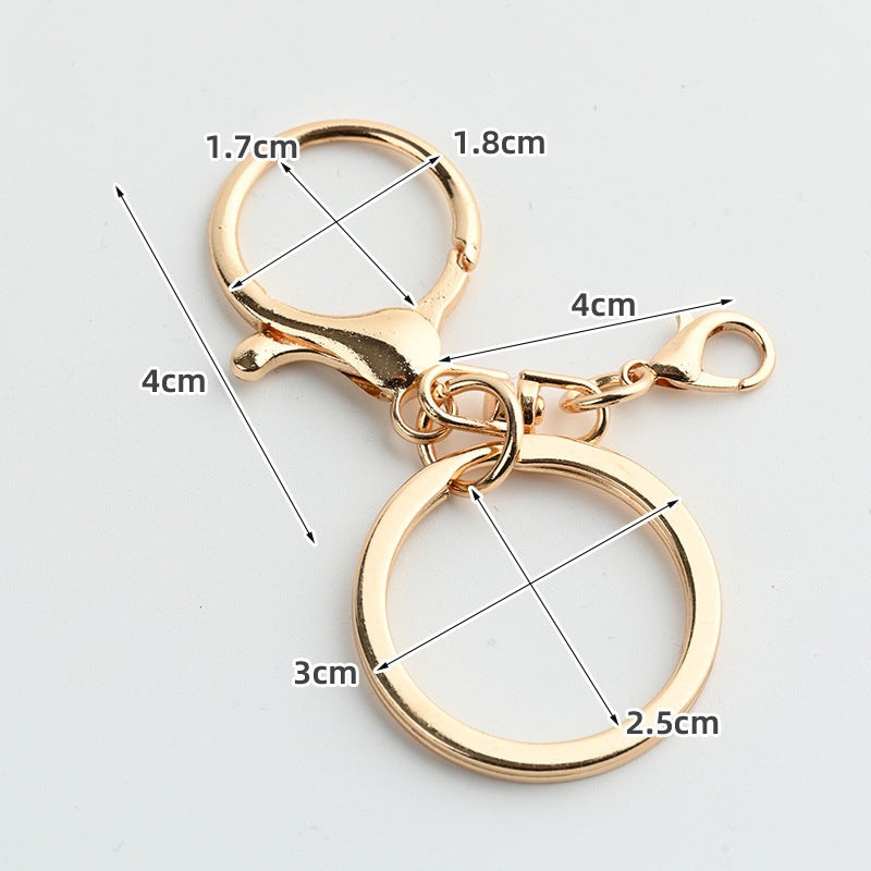 Gold Lobster Key Chain Bag Charm Made Of Durable Zinc Alloy For Stylish Bag Accessories