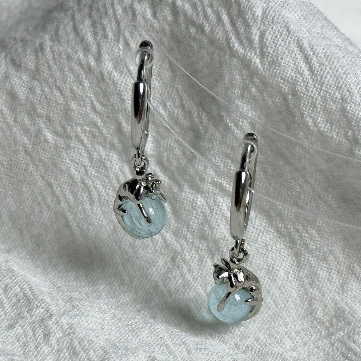 Cat Earrings For Women In Blue Featuring 925 Sterling Silver Ear Pins And Sweet Style Made Of Zinc Alloy