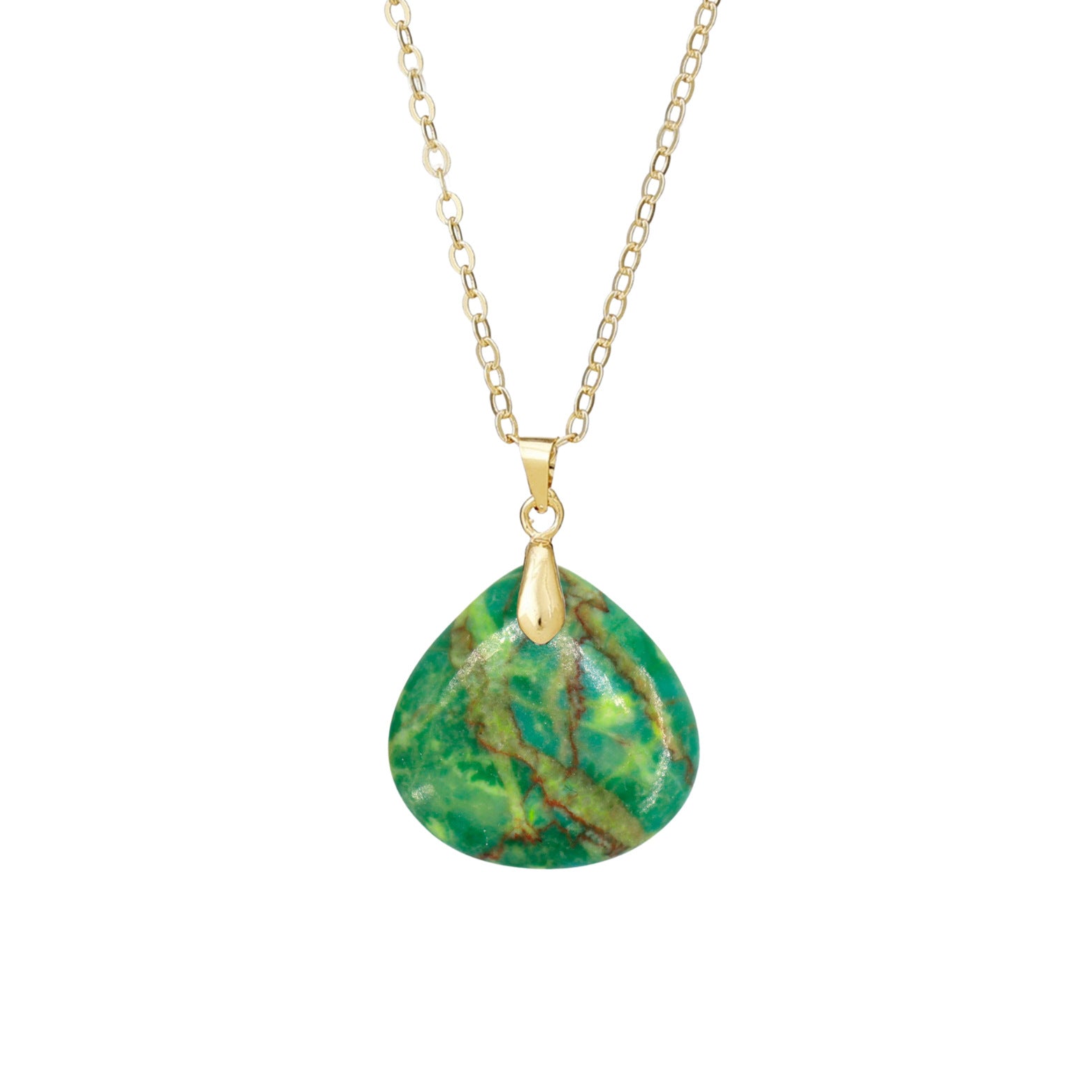 Original Design Heart Shape Necklace With Crystal Inlay, Real Gold Plated Pendant
