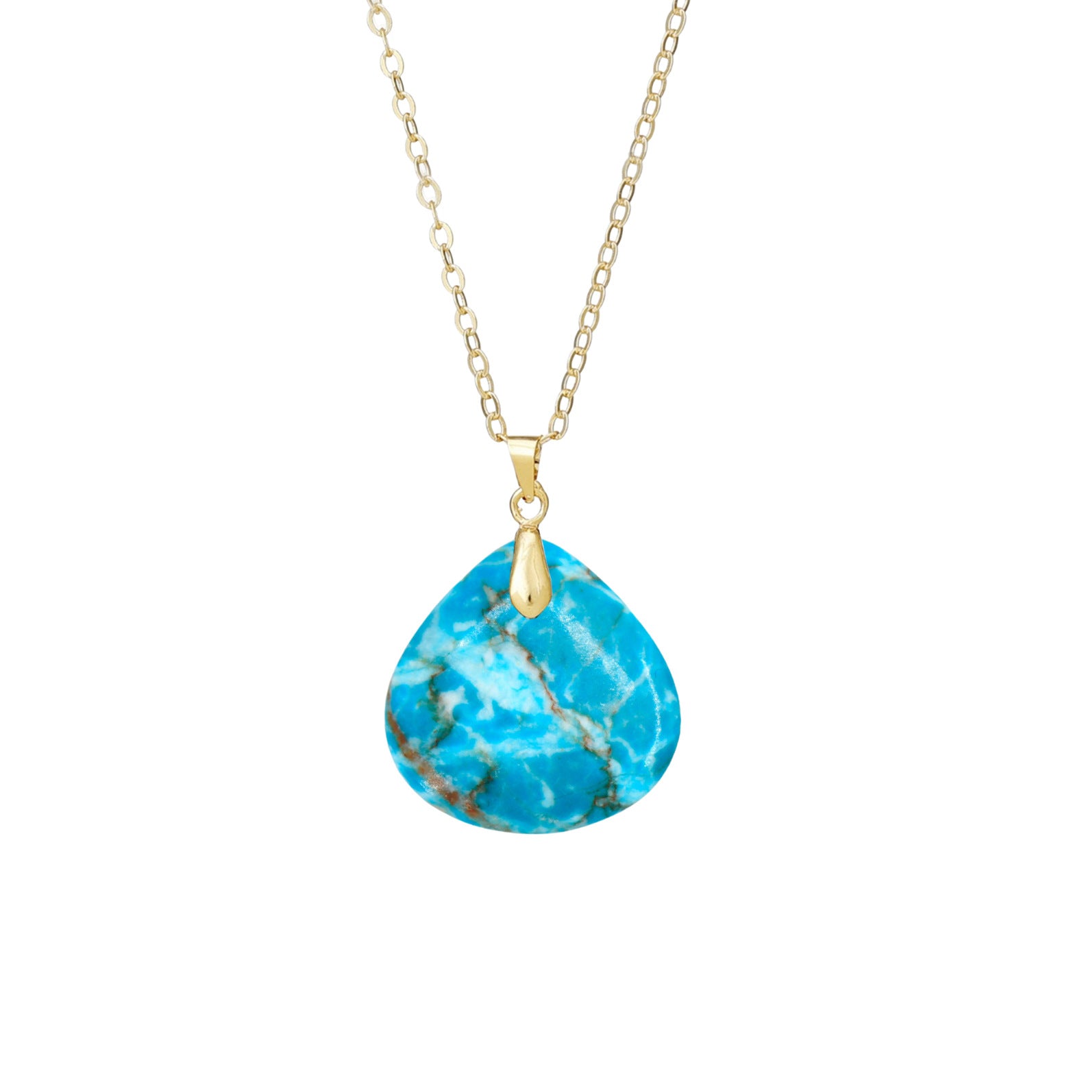 Original Design Heart Shape Necklace With Crystal Inlay, Real Gold Plated Pendant