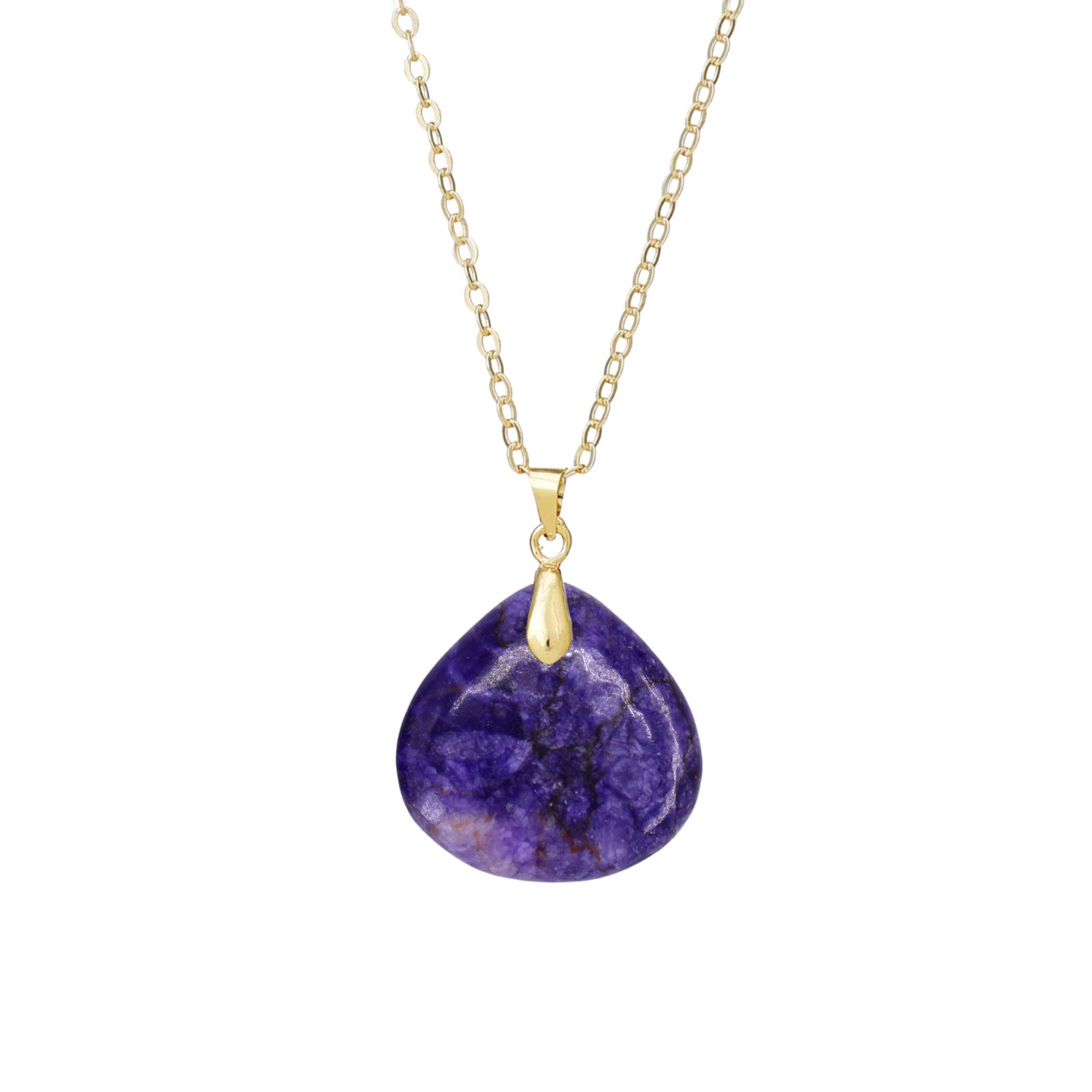 Original Design Heart Shape Necklace With Crystal Inlay, Real Gold Plated Pendant