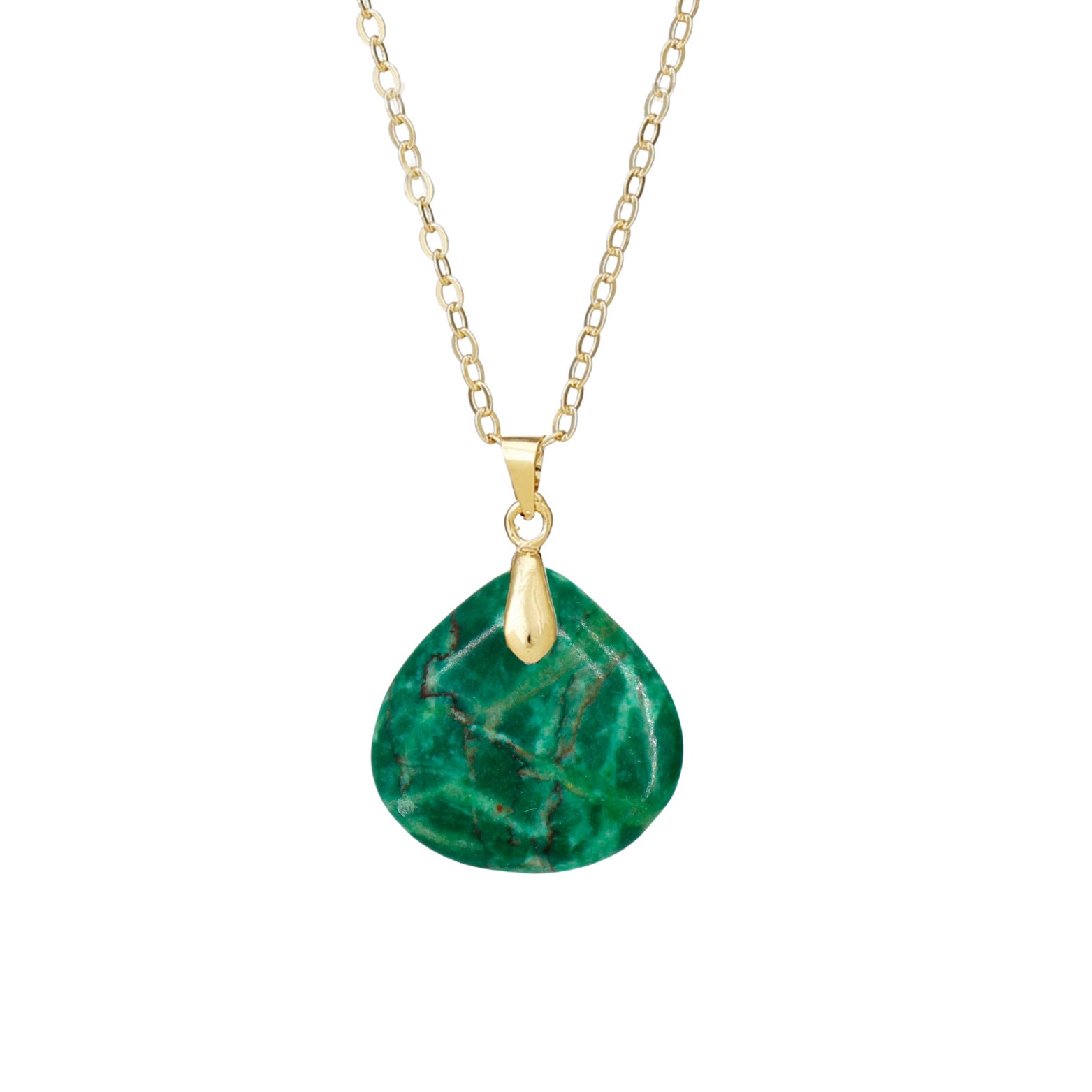 Original Design Heart Shape Necklace With Crystal Inlay, Real Gold Plated Pendant