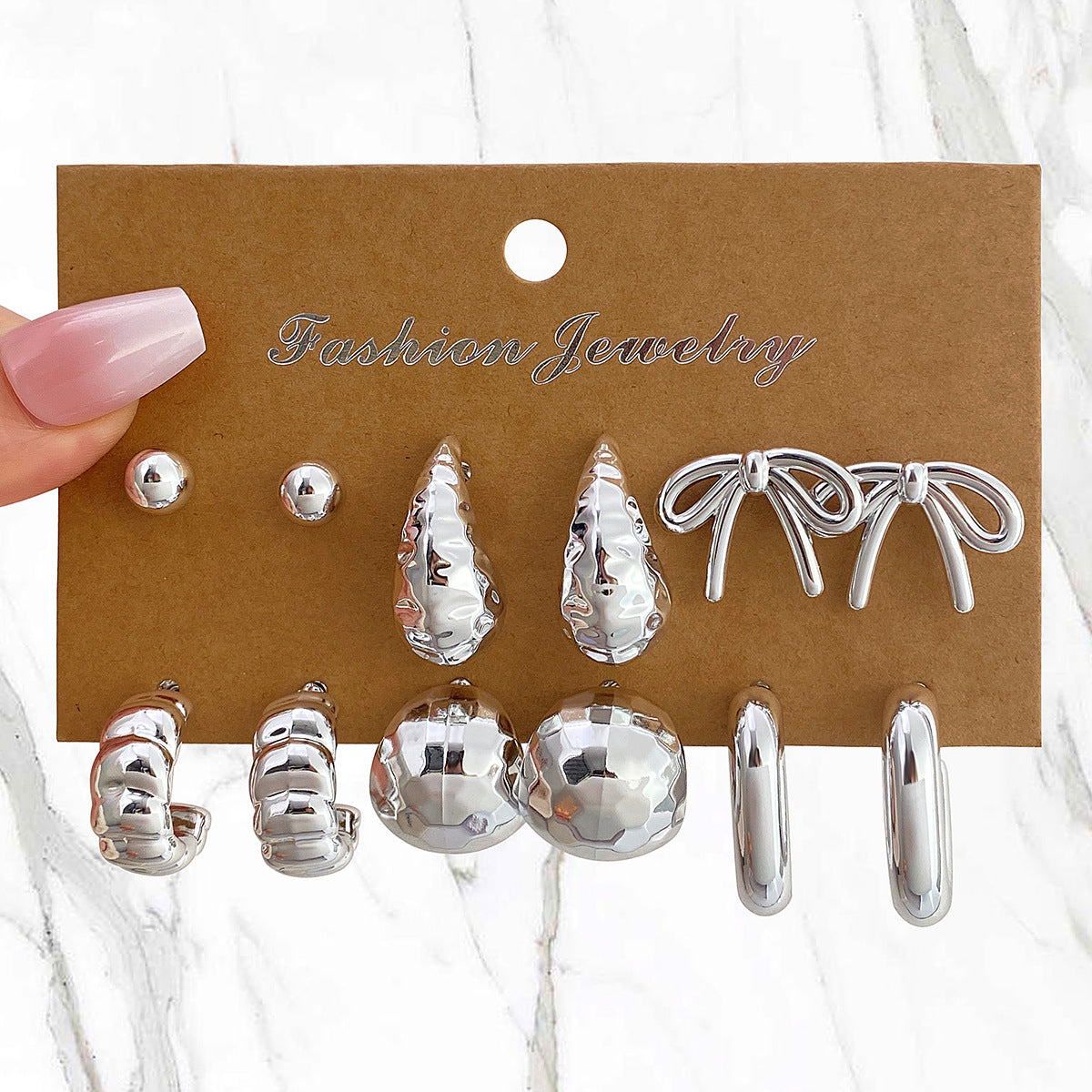 C Shape Earrings For Women In Simple Style With 304 Stainless Steel Alloy Posts