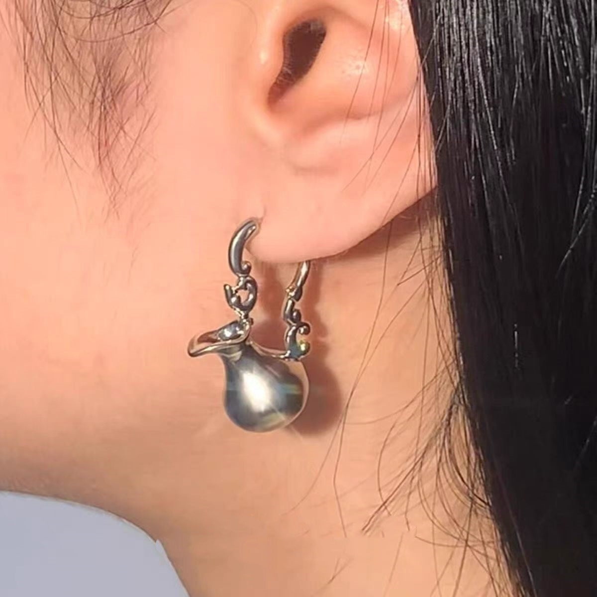Flowers For Women Earrings In Sweet Style With 925 Sterling Silver Ear Pins And Zinc Alloy Material, Silver Color