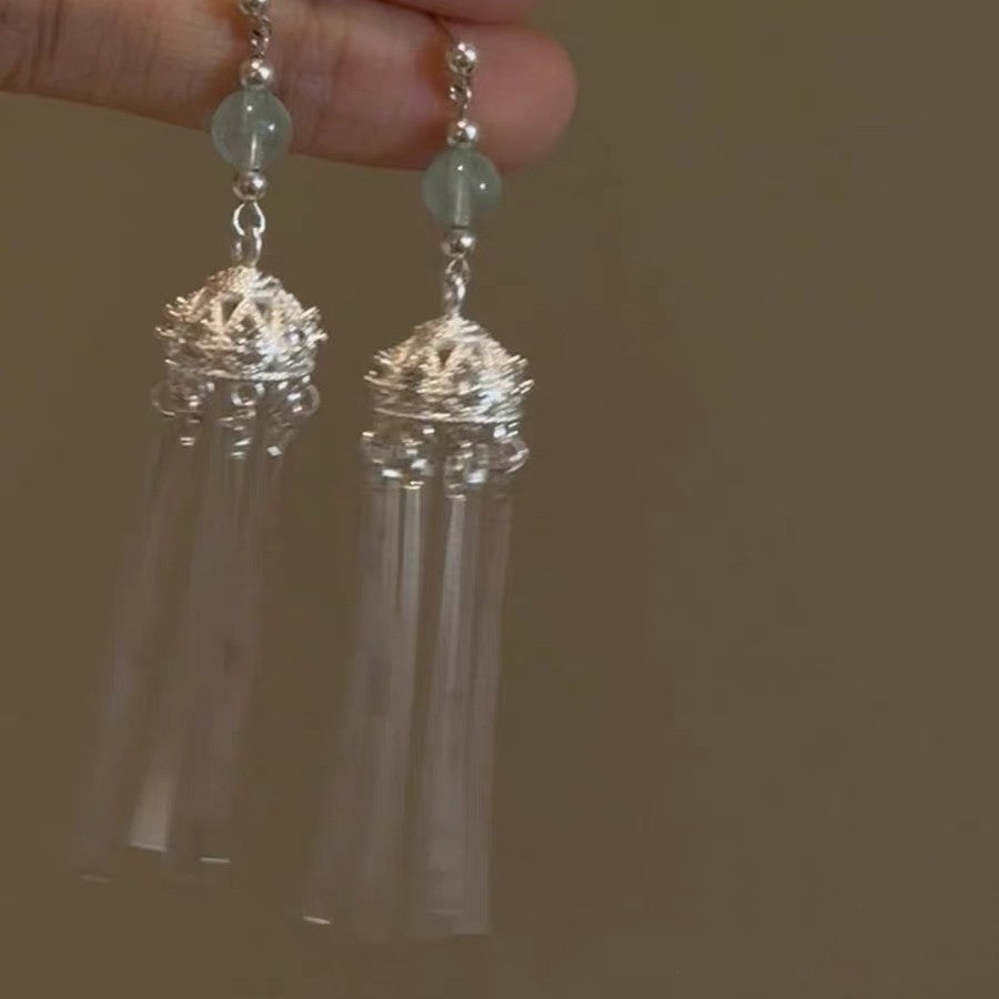 Geometric Tassel Earrings For Women With 925 Sterling Silver Ear Pins Featuring Retro Style In Alloy