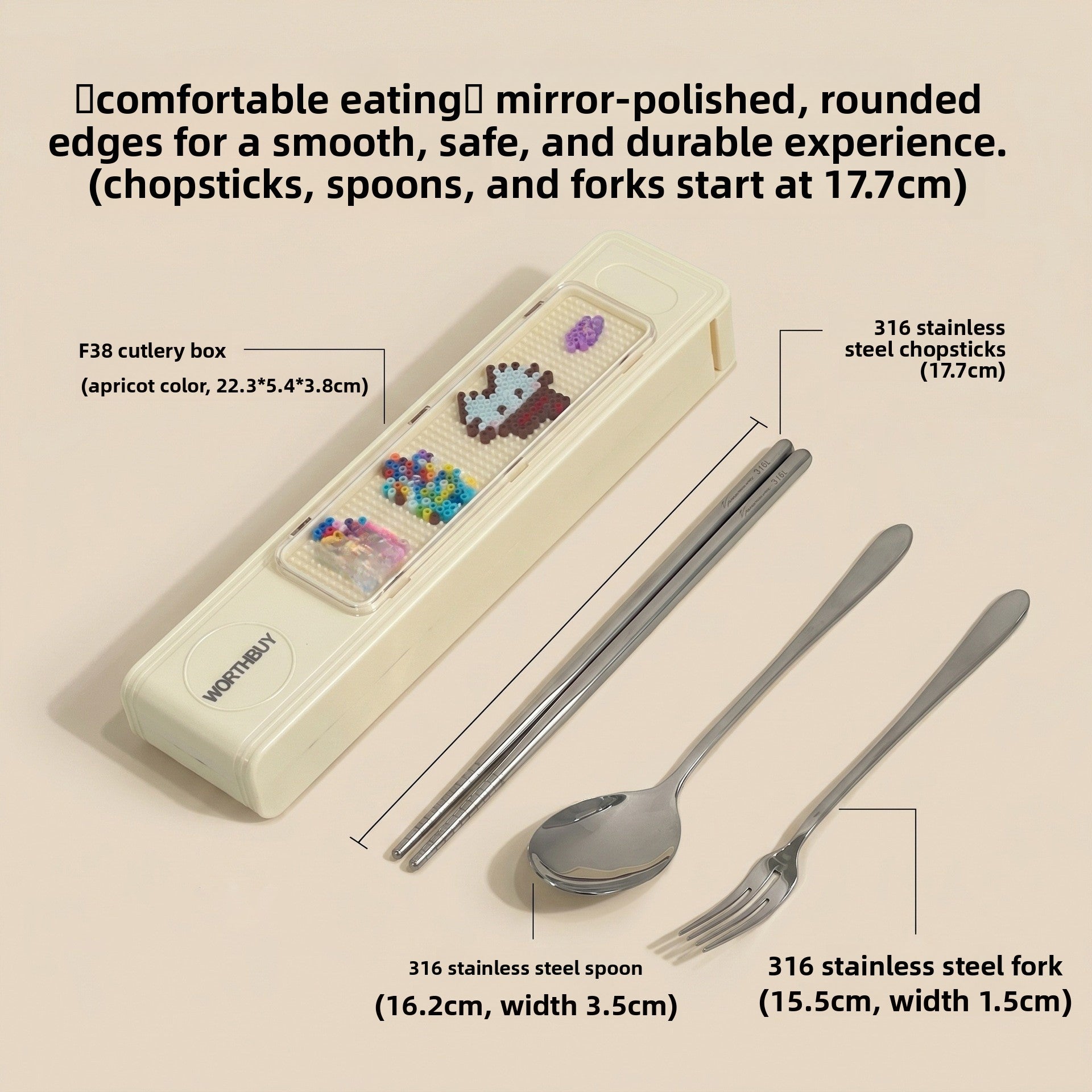 Cute Foldable Tableware Featuring Durable 316 Stainless Steel Inner Liner For Portable Kitchen And Drinking Use