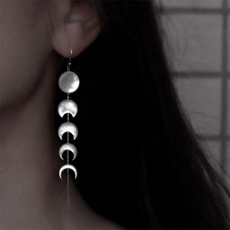Moon Tassel Earrings For Women Featuring Electroplated Zinc Alloy With 925 Sterling Silver Ear Pins