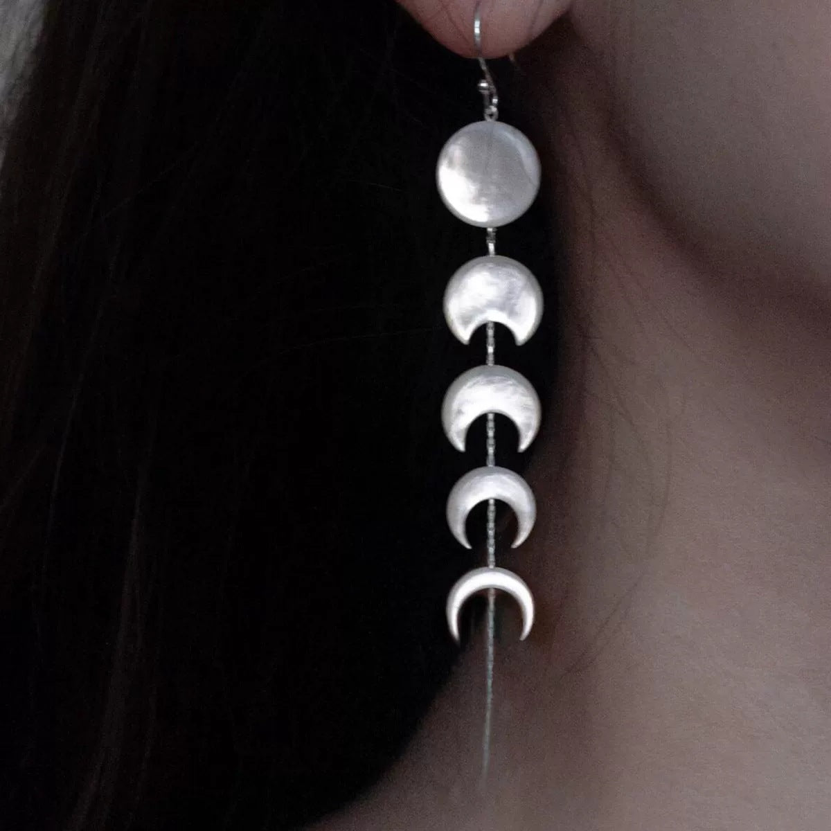 Moon Tassel Earrings For Women Featuring Electroplated Zinc Alloy With 925 Sterling Silver Ear Pins