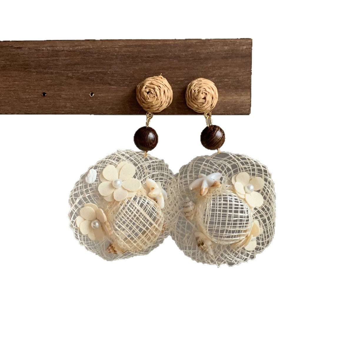 Handmade Flowers Earrings For Women Featuring 925 Sterling Silver Ear Pins In Bohemian Style With Zinc Alloy
