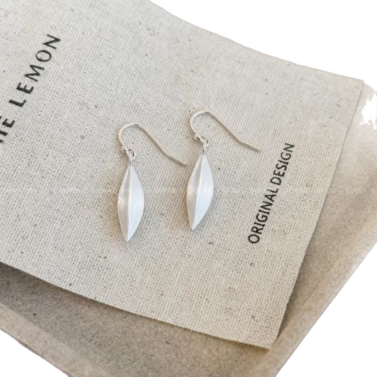 Brushed Silver Leaf Earrings For Women In New Style, Made Of Zinc Alloy