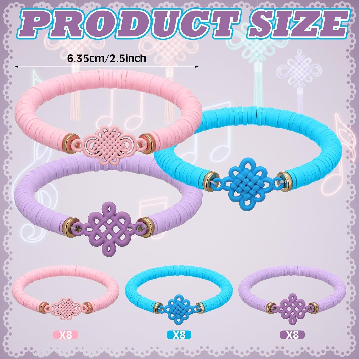 Handmade Knot Bracelet In Natural Pink Soft Clay, Unisex Design