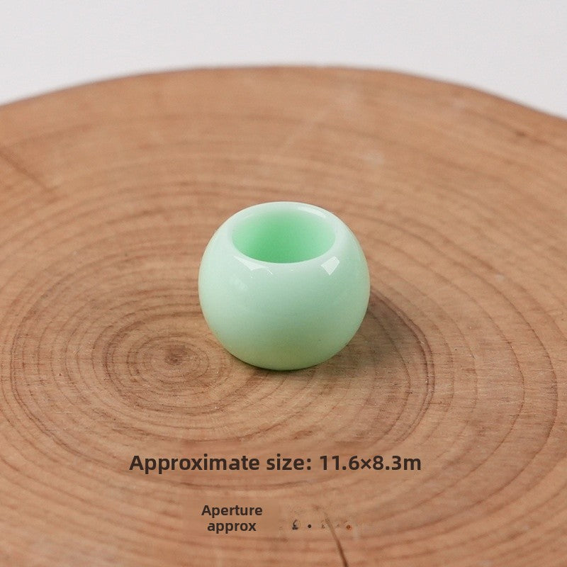 Acrylic Beads For Jewelry Making With Hole Size 6~9.9mm In Natural Pink, Sweet Style Accessories