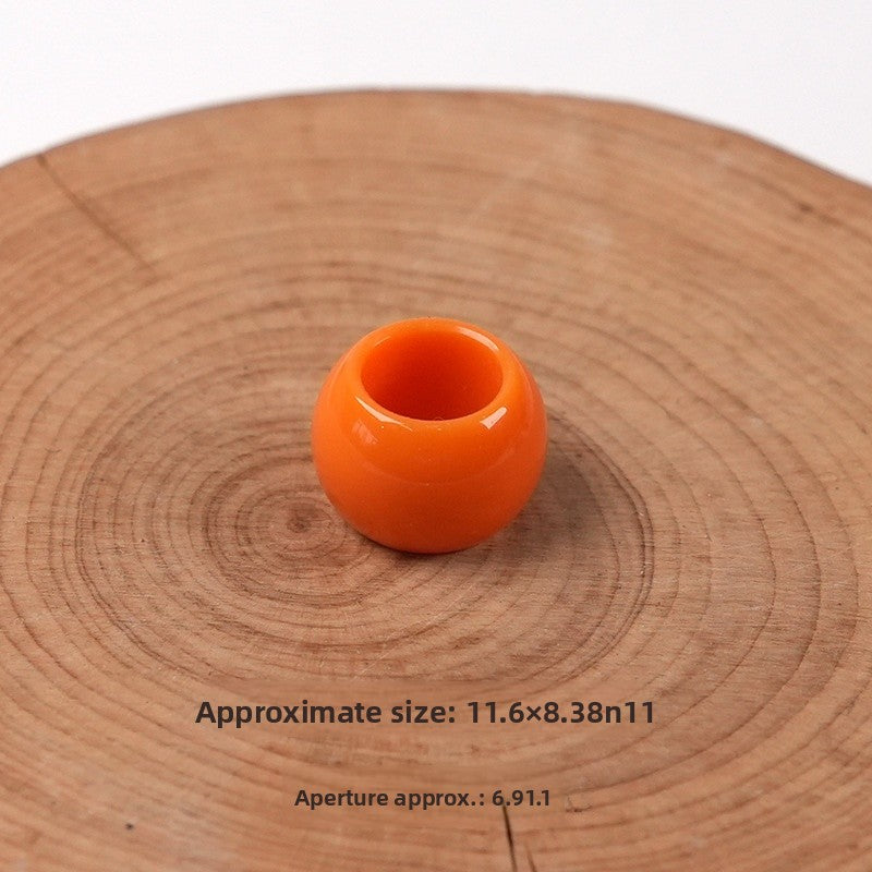 Acrylic Beads For Jewelry Making With Hole Size 6~9.9mm In Natural Pink, Sweet Style Accessories