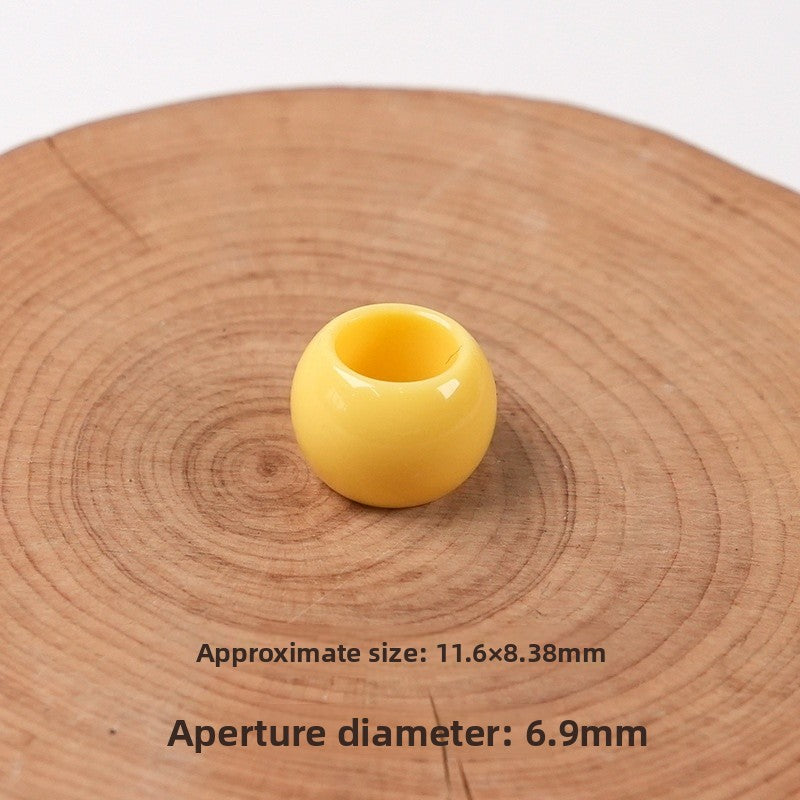 Acrylic Beads For Jewelry Making With Hole Size 6~9.9mm In Natural Pink, Sweet Style Accessories