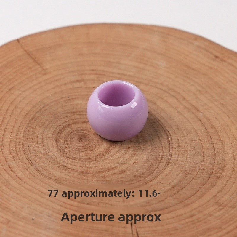 Acrylic Beads For Jewelry Making With Hole Size 6~9.9mm In Natural Pink, Sweet Style Accessories