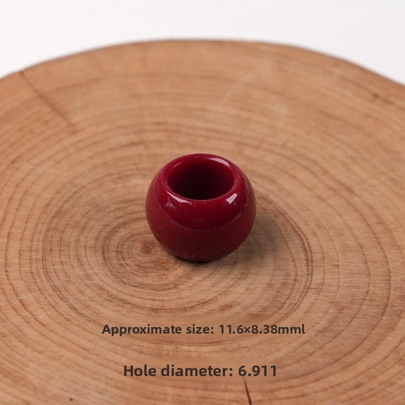 Acrylic Beads For Jewelry Making With Hole Size 6~9.9mm In Natural Pink, Sweet Style Accessories