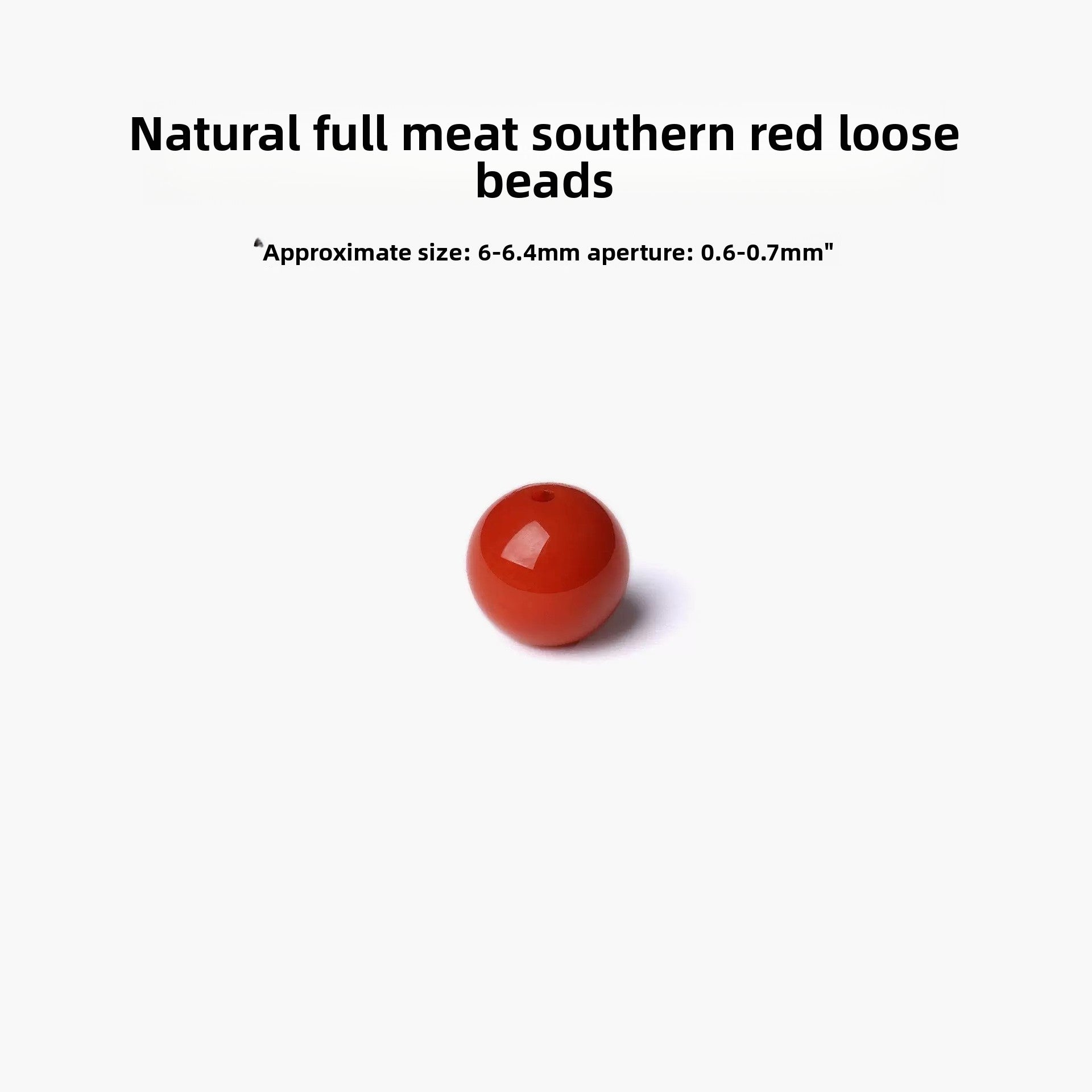Handmade Red Crystal Beads For Jewelry Making, Diameter 6 Mm, 1 PCS Package