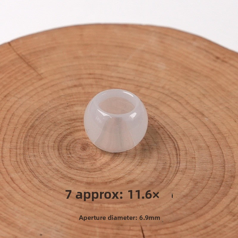 Acrylic Beads For Jewelry Making With Hole Size 6~9.9mm In Natural Pink, Sweet Style Accessories