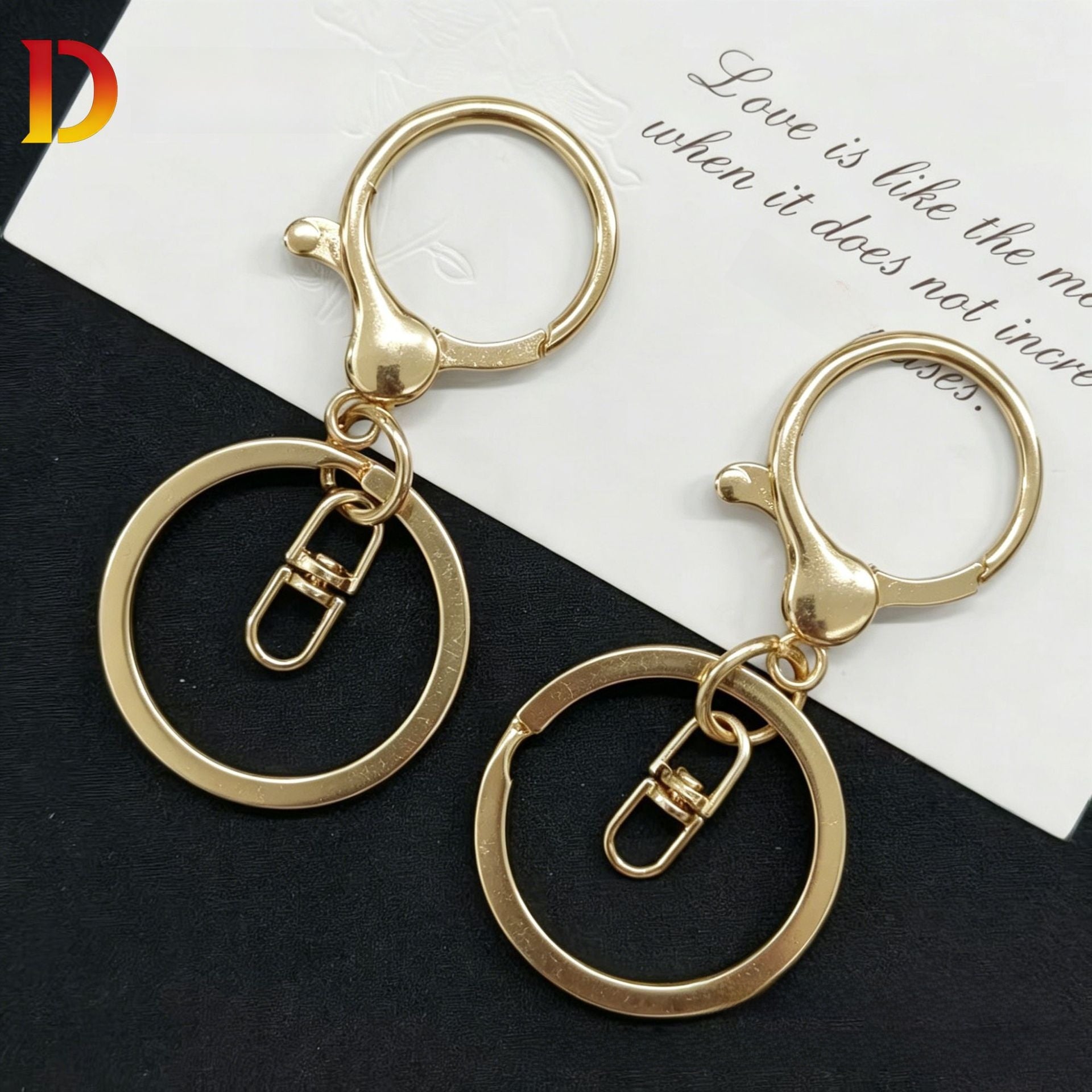 3 PCS Alloy Lobster Trigger Clasp Closure With Key Pattern Featuring Stoving Varnish For Jewelry Making Accessories