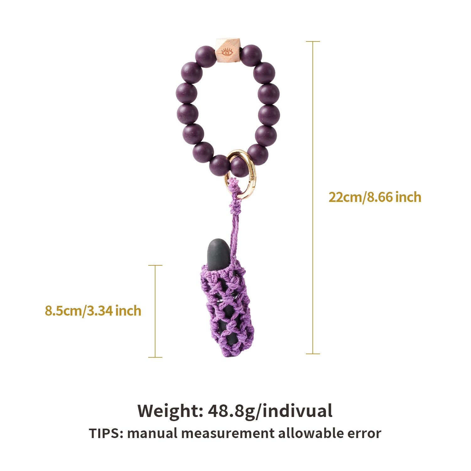 Leopard Print Eye Key Chain With Beading Craft, Made Of Durable Silica Gel