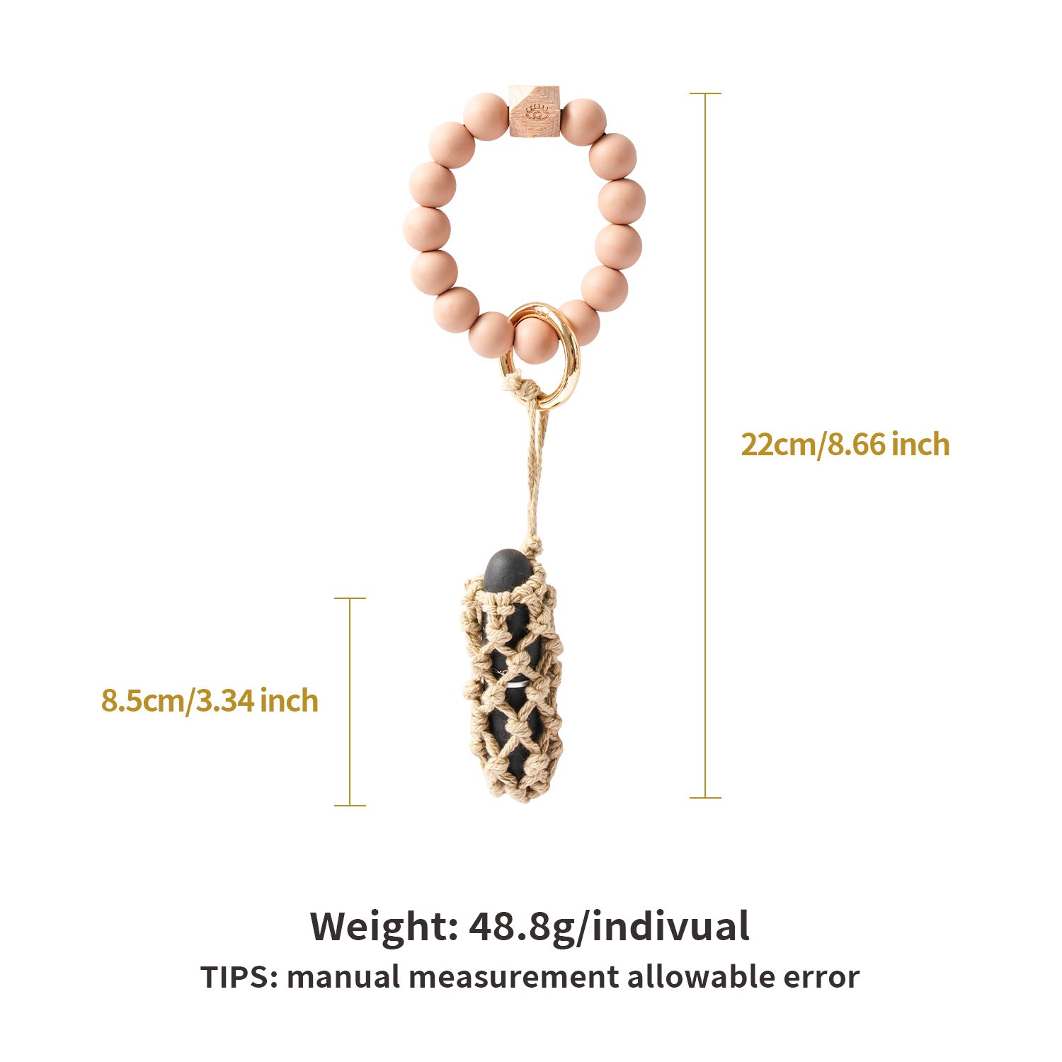 Leopard Print Eye Key Chain With Beading Craft, Made Of Durable Silica Gel