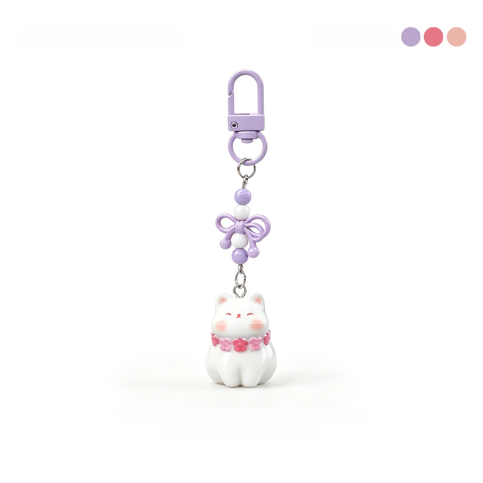 Natural Pink Enamel Garlands Key Chains In Cute Style With Plastic Material