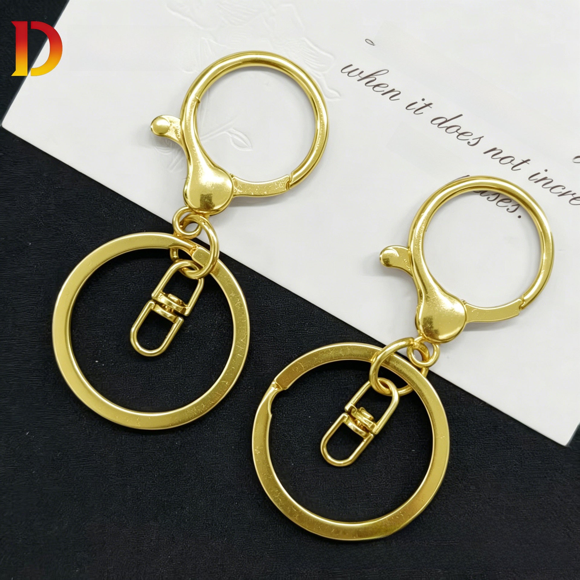 3 PCS Alloy Lobster Trigger Clasp Closure With Key Pattern Featuring Stoving Varnish For Jewelry Making Accessories