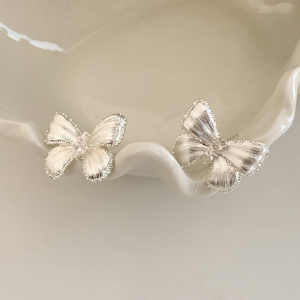 Gold Bow Tie Earrings For Women Featuring Copper Ear Pins In Retro Style