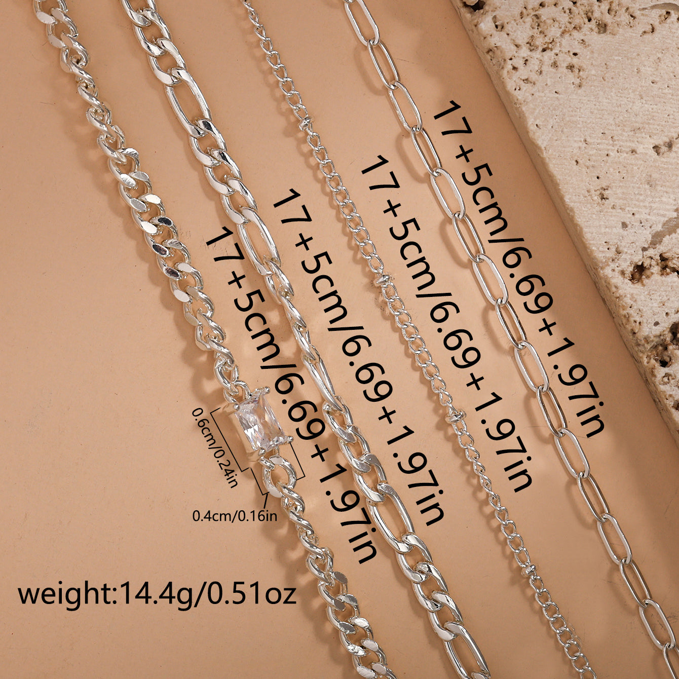 Hypoallergenic Copper Cross Bracelet For Women With White K Plated Finish And Cubic Zirconia Inlay On Cuban Link Chain