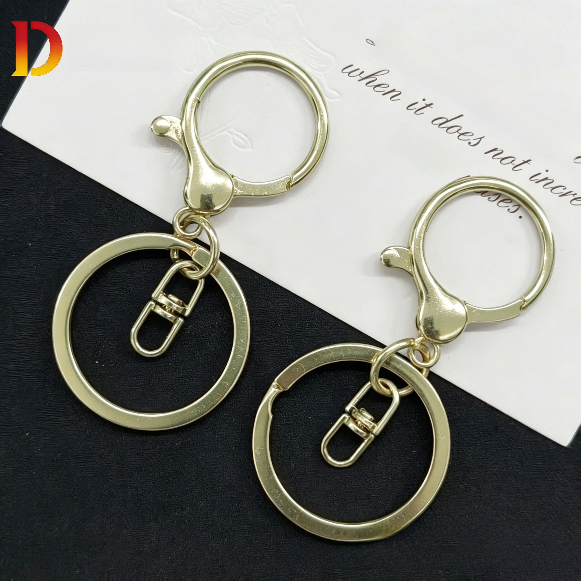 3 PCS Alloy Lobster Trigger Clasp Closure With Key Pattern Featuring Stoving Varnish For Jewelry Making Accessories
