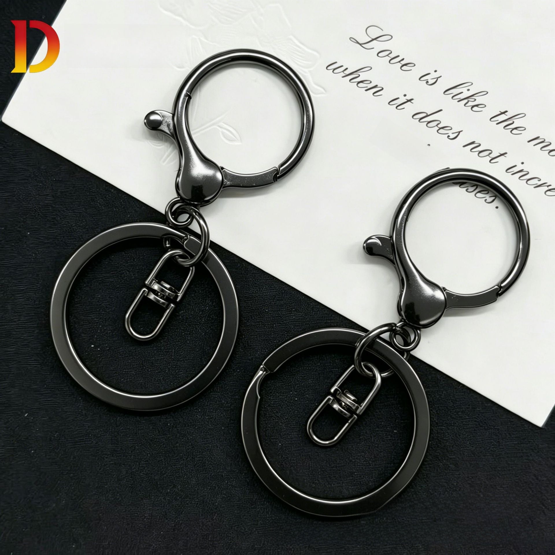 3 PCS Alloy Lobster Trigger Clasp Closure With Key Pattern Featuring Stoving Varnish For Jewelry Making Accessories