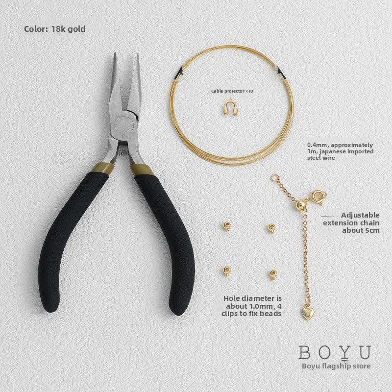 Original Design Copper Rope Jewelry Accessory With Gold Finish Featuring OT Toggle Clasp Closure