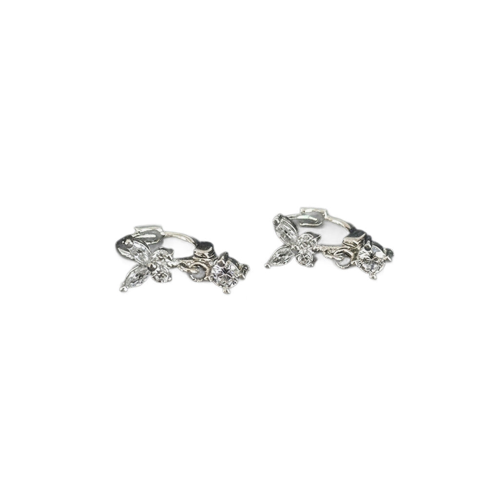 Luxurious Bow Tie Earrings For Women With Copper Posts And Zircon Inlay