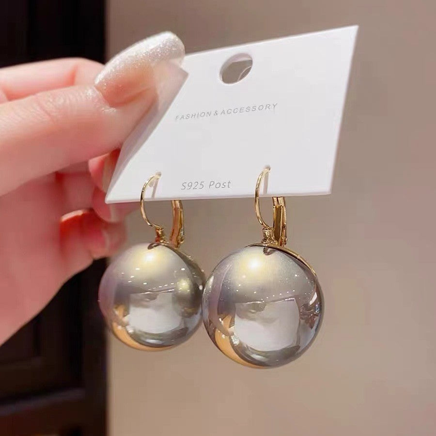 Heart Shape Tassel Earrings For Women With Copper Studs, Electroplated Alloy And Artificial Pearl Inlay