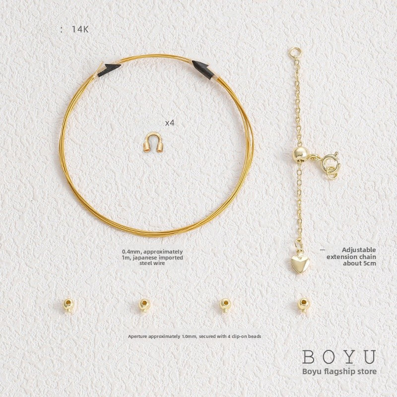 Original Design Copper Rope Jewelry Accessory With Gold Finish Featuring OT Toggle Clasp Closure